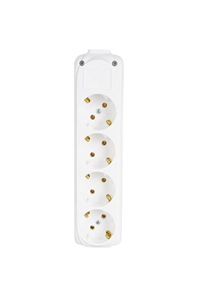 Badem10 Gurup Piriz 4 Lü Gözlü Topraklı Grup Priz Kafası Uzatma Kablosuz