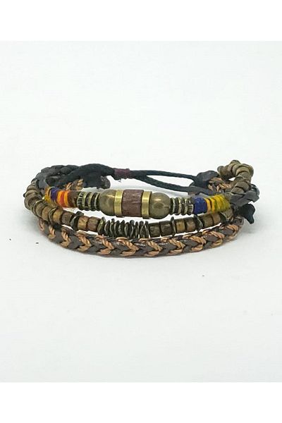 etniko Special Design Handmade Multiple Leather Bracelet