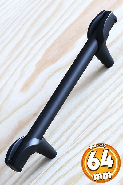 Badem10 Metal negru mat Prade (PREMIUM) 64 mm Sertar de bucătărie din metal negru mat Club