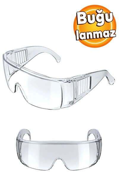 Badem10 İş Güvenlik Güvenliği Gözlüğü Antifog Buğulanmaz Laboratuvar Tam Koru...