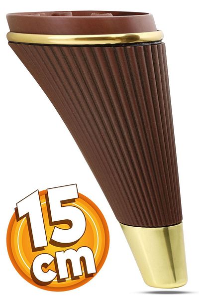 Badem10 Fier Mobilier de lux Canapea Unitate TV Scaun Scaun Picior 15 Cm Model Lemn Picioare Aurii