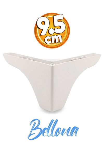 Badem10 Canapea Bellona Rose - Picior de fotoliu alb de 9,5 cm