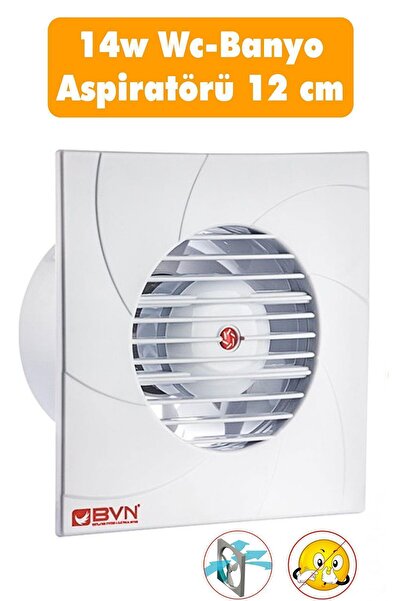 Badem10 Havalandırma Aspiratörü 12 Cm Çap Banyo Wc Vantilatör Kirli Hava Tahliye Aspiratör Koku Önleyici