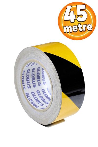 Badem10 45 Mt Reflective Phosphorescent Strip Tape Warning Tape for Vehicle and Truck - YELLOW/BLACK