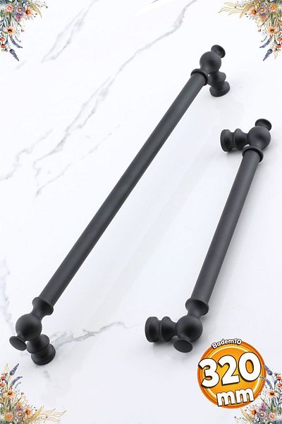 Badem10 Arya (PREMIUM) 320 mm Mobilier negru Sertar de bucătărie Dulap metalic Capac dulap 320 mm Mâner