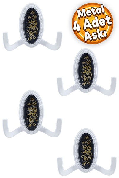 Badem10 Palmira Duvar Vestiyer Askısı Metal Dolap Elbise Havlu Askılığı Beyaz...