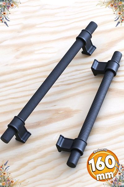 Badem10 Mâner metalic negru Hisar 160 mm-16 cm Mobilier Bucătărie Sertar Dulap Mânere dulap Mâner