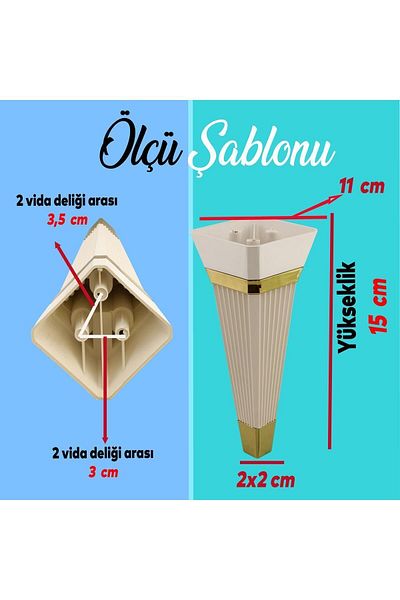 Badem10 Canapea TV Alcazar Luxury - 15 Cm Crem Aur, Picioare Baza