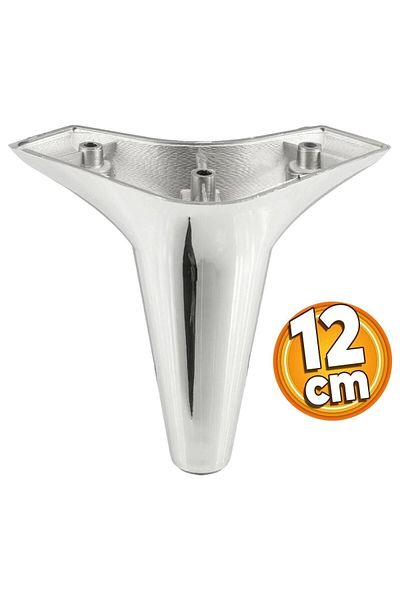 Badem10 Aspen Luxury Furniture Sofa Armchair Tv Unit Plinth Leg Feet 12 cm Chrome Leg (4 Pcs)