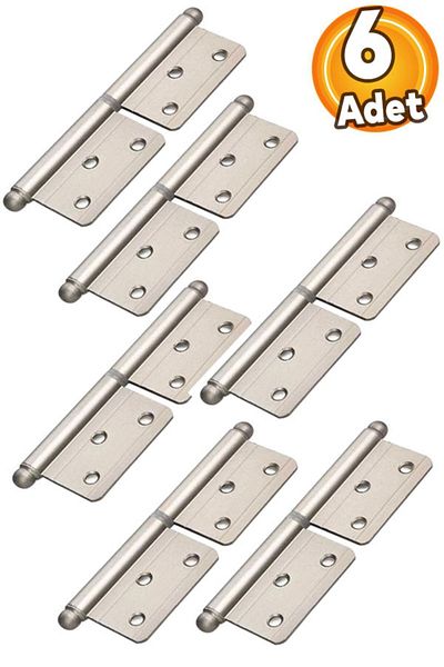 Badem10 Balamă ușă Cerman fără direcție satinată 12 cm (6 buc.)