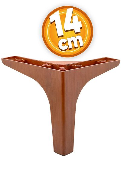 Badem10 Mobilier de lux Sedef Canapea Unitate TV Picior de fotoliu 14 Cm Model Lemn Maro Picioare de bază