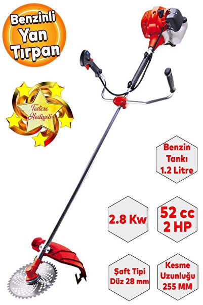 Rodex RDX9635 Benzinli Yan Tırpan Çim Ot Biçme Kesme 52cc/2,8 KW