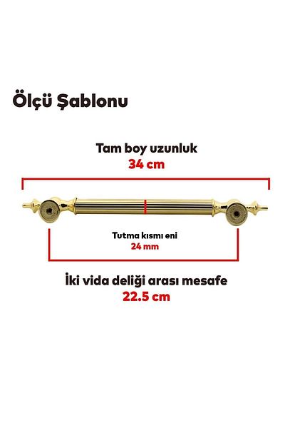 Badem10 Mâner de tragere pentru ușă glisantă Çukurca Mâner de prindere Mâner de ușă din oțel Mâner de ușă exterioară Gol Aur 22,5 cm