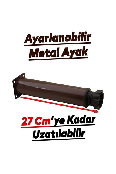 Badem10 Mobilier reglabil Canapea Baza Fotoliu Suport metalic Riser Cafea Picioare 25cm 4buc
