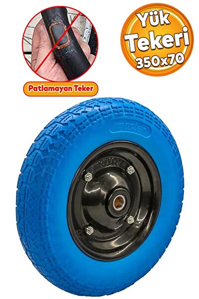 Badem10 El Arabası Yük Taşıma Tekeri Rulmanlı Patlamayan Poliüretan Teker PU ...