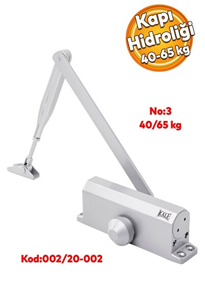 Badem10 Çelik Kapı Hidroliği Kapı Durdurucu Yavaşlatıcı Yayı No: 3 Kapasite 40-65 Kilogram Gümüş Renk