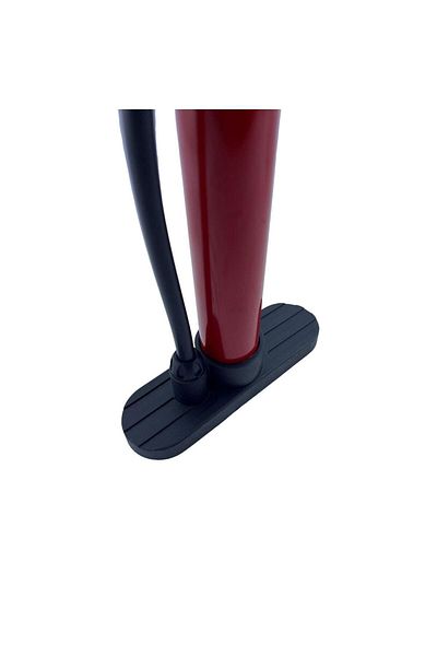 Badem10 Red Hand-Held Bicycle Air Pump - With Foot Handle