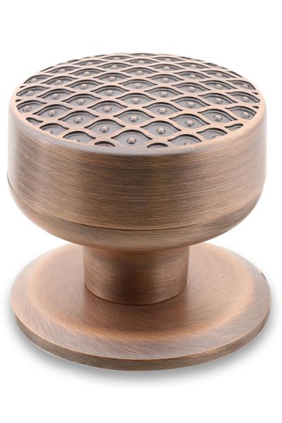 Badem10 Kestila Buton Ușă Mâner Ciocan Metal Cupru Antic
