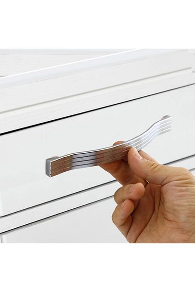 Badem10 Mobilier din metal din salcâm Sertar de bucătărie Ușă dulap mâner mâner cromat (160 MM-16,0 CM) mânere