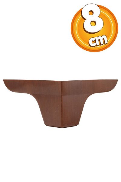 Badem10 Mobilier de lux Altay Canapea Puf Picior 8 Cm Model Lemn Maro Picioare de bază