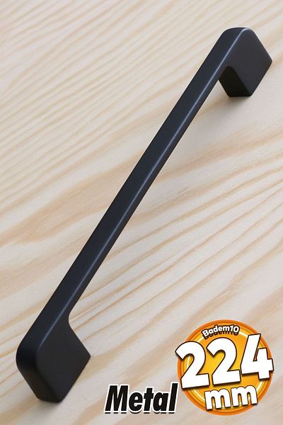 Badem10 Mâner metalic negru 224 mm Arel pentru sertar de bucătărie