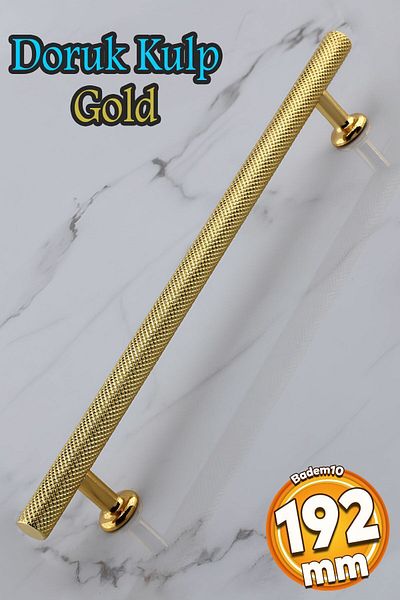 Badem10 Doruk (PREMIUM) 192 mm Aur Aur Metal Mobilier Bucătărie Sertar Dulap Dulap Mânere Mâner