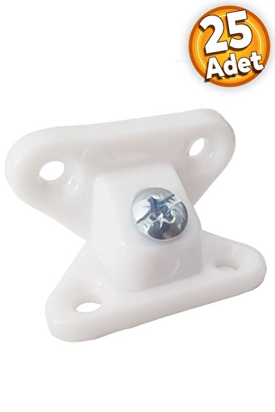 Badem10 Açılı T Bağlantı Çektirme Beyaz Mobilya Dolap Plastik Köşe Birleştirm...