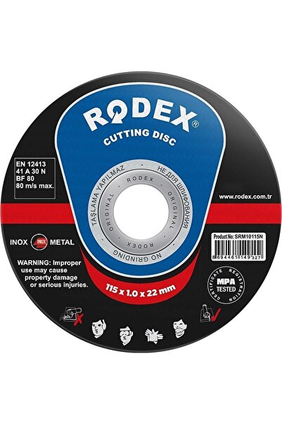 Rodex Spiral Grinding Inox Metal Cutter Stone Disc 115x1 Mm (50 Pieces)