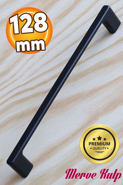 Badem10 Merve Mâner metalic negru 128 mm-12,8 cm Mobilier Bucătărie Sertar Dulap Dulap Ușă Mânere Mâner