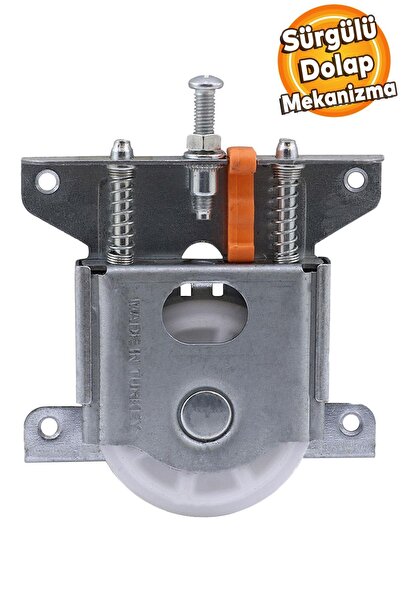 Badem10 Sürgülü Sürme Dolap Gardırop Vestiyer Kapak Kapağı Mekanizması Tekerl...