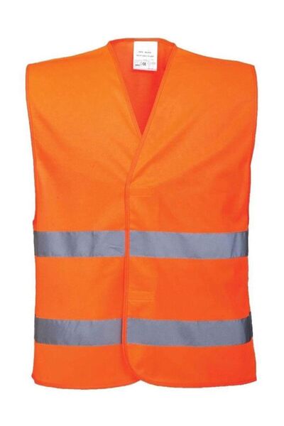 Badem10 Ikaz Yeleği Fosforlu 5 Cm Reflektörlü Turuncu Görevli Işçi Güvenlik Yeleği