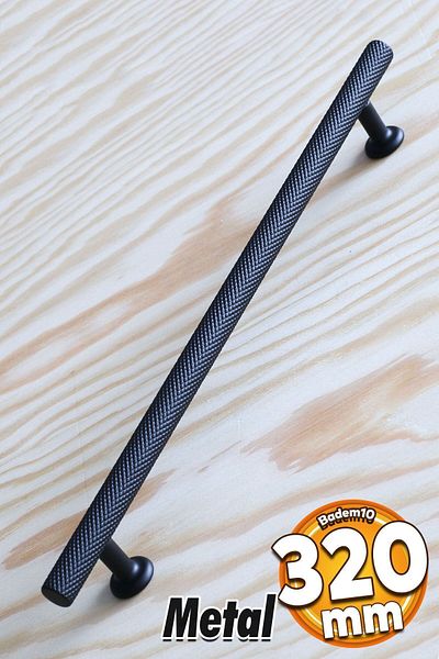 Badem10 Doruk (PREMIUM) Mobilier Bucătărie Sertar Dulap Dulap Negru 320 Mm Mânere Metalice Mâner Mâner