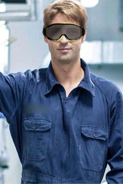 Badem10 Work Security Safety Goggles Protective Anti-Fog Smoked Glasses Uv Protect Goggle