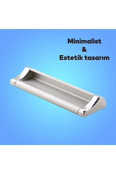 Badem10 Plus Mobilier Bucătărie Sertar Dulap Mâner Ușă Dulap Mâner (96 MM-9,6 CM) Mânere din metal cromat mat