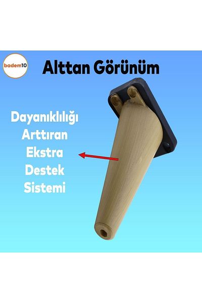Badem10 Regnum Mobilier de lux Canapea Canapea Noptiera Noptiera Unitate TV Picioare Fotoliu 16 Cm Picioare Maro