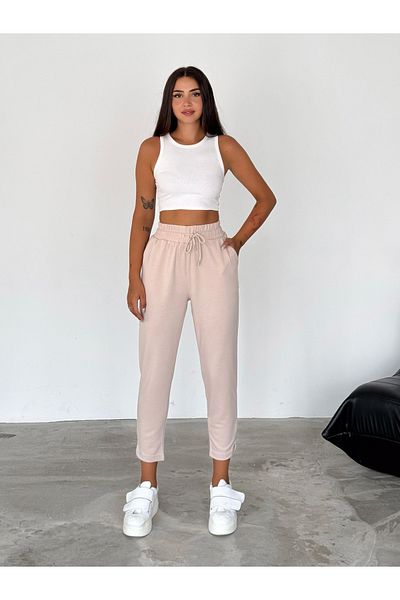 Noa Noa Narrow Leg Modal Sweatpants - Slit Detail