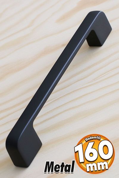 Badem10 Dulap Sertar Bucătărie Arel PREMIUM Negru 160 Mm Metal