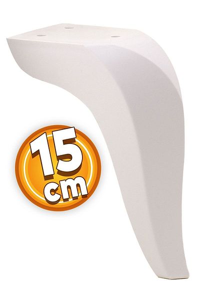 Badem10 Mobilier de lux Harvey - Baza albă de 15 cm pentru picioare de fotoliu