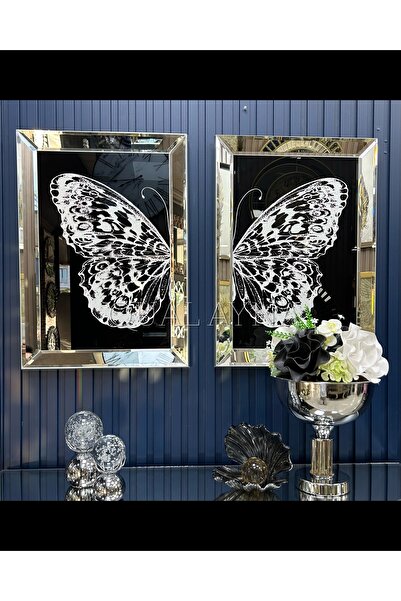 QUAL Gümüş Aynalı İkili Kelebel Model Tablo Seti