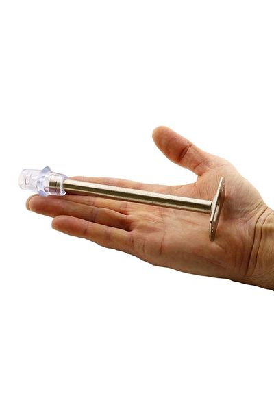 Badem10 Tampon de oprire pentru mânerul ușii 15 cm metal cromat cu șuruburi din silicon Opritor pentru opritor pentru ușă