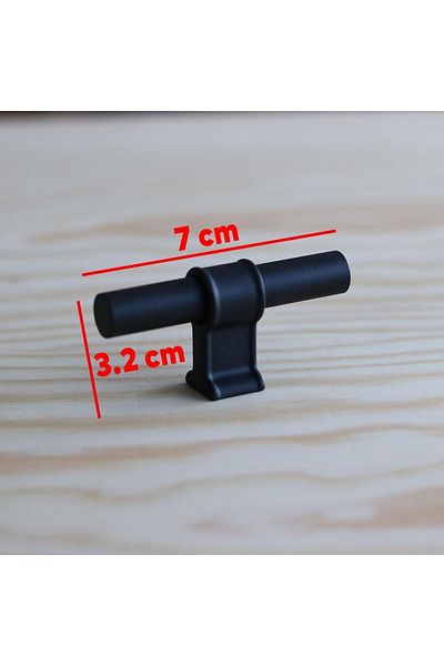 Badem10 Hisar Buton metalic negru mat Mobilier cu o singură șurub Sertar de bucătărie Dulap dulap Mâner Mâner