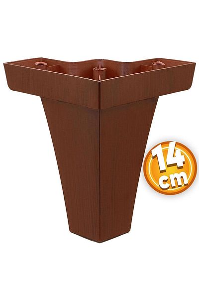 Badem10 Venus Mobilier de lux Canapea Unitate TV Picior de fotoliu 14 Cm Model din lemn maro Picioare de bază