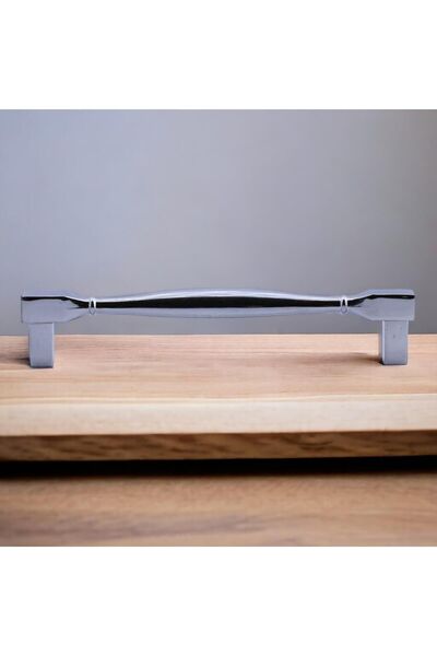 Badem10 128 mm Metallic Chrome Color Handle, Daruluk Cemetery Gate, Kitchen Drawer