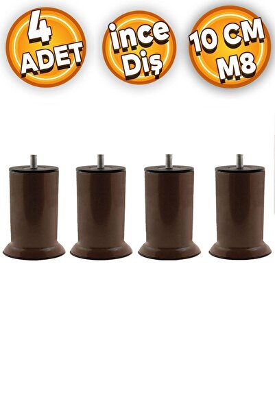 Badem10 Mobilya Koltuk Kanepe Dolap Baza Yatak Yükseltme Ayağı Ince Diş M8 Me...