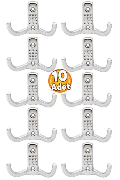 Badem10 Noktalı Askı Portmanto Vestiyer Duvar Dolap Elbise Mobilya Askılığı M...