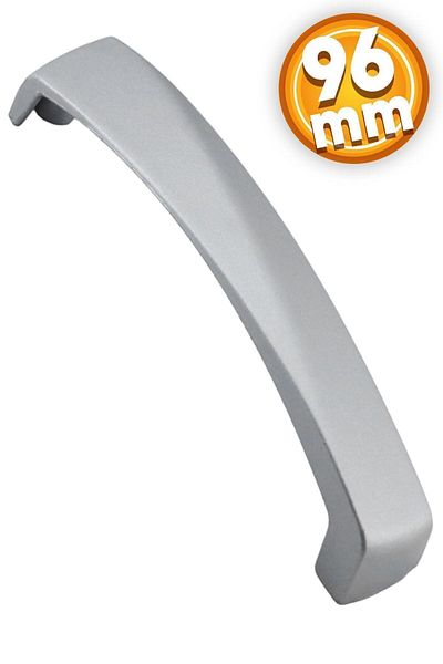 Badem10 Mobilier de lux - Mâner pentru ușă dulap cu sertar de bucătărie Motif (96 MM-9,6 CM), mânere cromate mat