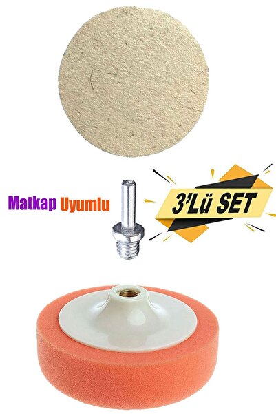 Badem10 Oto Araç Araba Pasta Cila Polisaj Süngeri Keçesi 150 Mm Zımpara Taban...