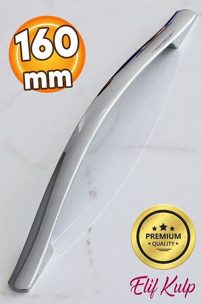 Badem10 Elif Chrome Metal Handle 160 Mm-16 cm Furniture Kitchen Drawer Cabinet Cabinet Door Handles Handle Handle