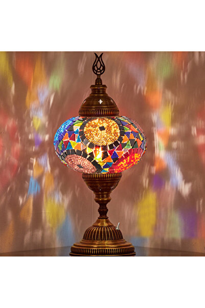 Demmex Pilli Mozaik Masaüstü Komodin Otantik Dekor Gece Lambası