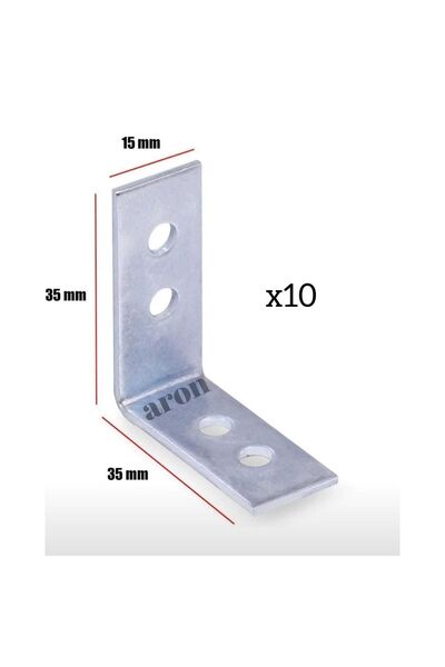 ARON 35x35 L Gönye Mobilya Bağlantı Köşe Bağlantı Demiri (10 ADET)